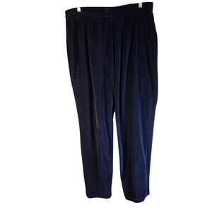 Jones New York Sport 2X Midnight Blue Velvet Pull On Pants [0440]